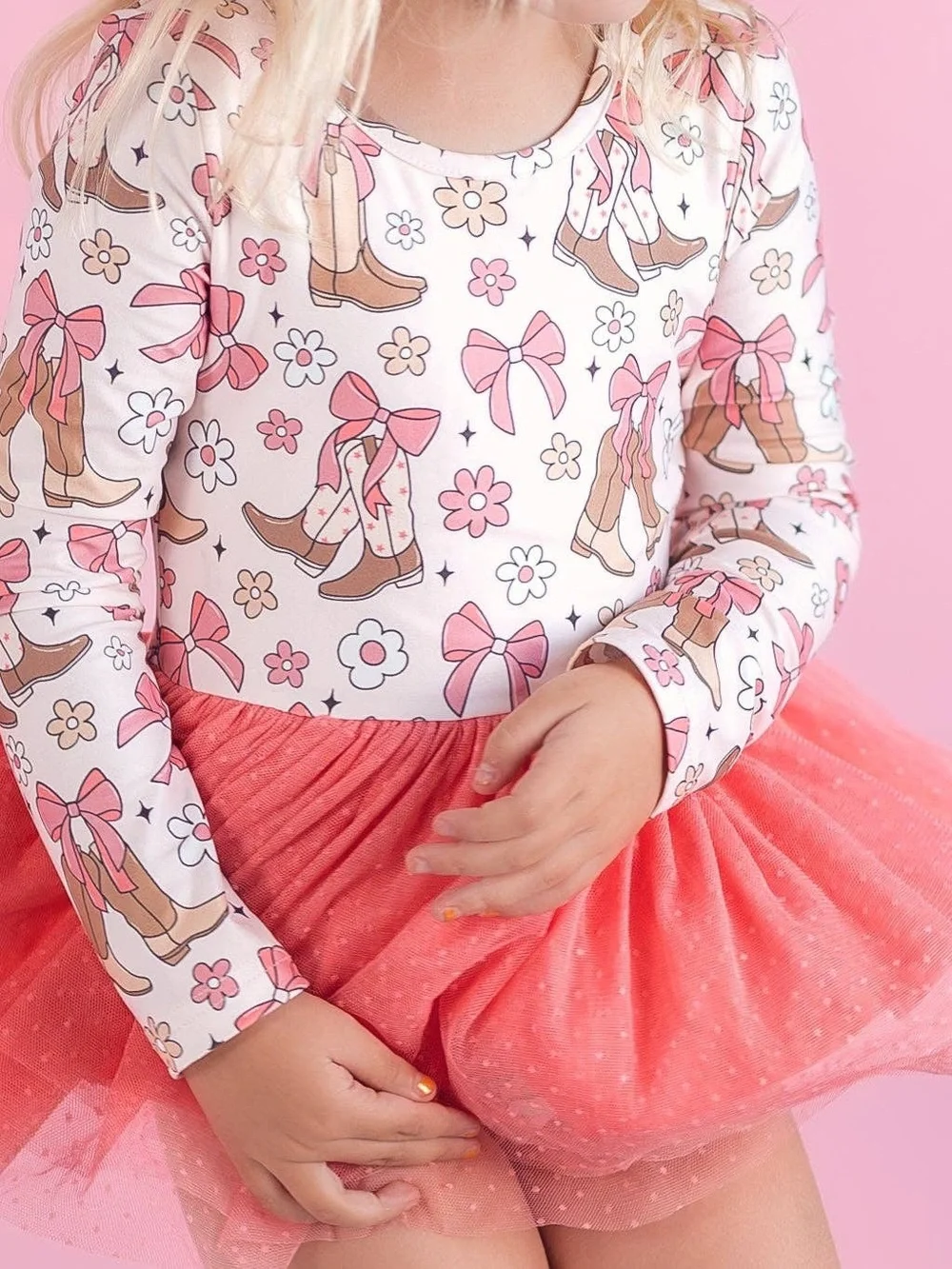 Girls Farrah Leotard - Boots & Blossoms by Cheeky Plum